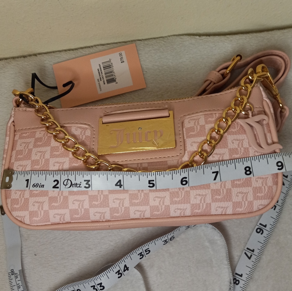 NWT JUICY COUTURE PINK AND WHITE CROSSBODY - Picture 5 of 5